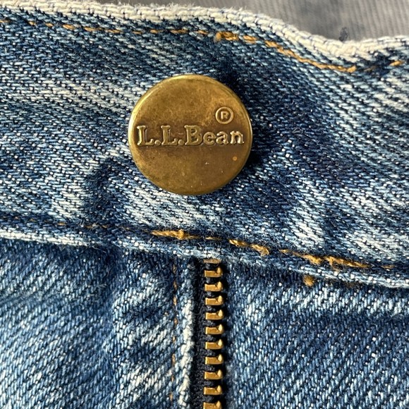 L L Bean Jeans double L relax fit blue jeans natural rips and wear - Picture 9 of 9